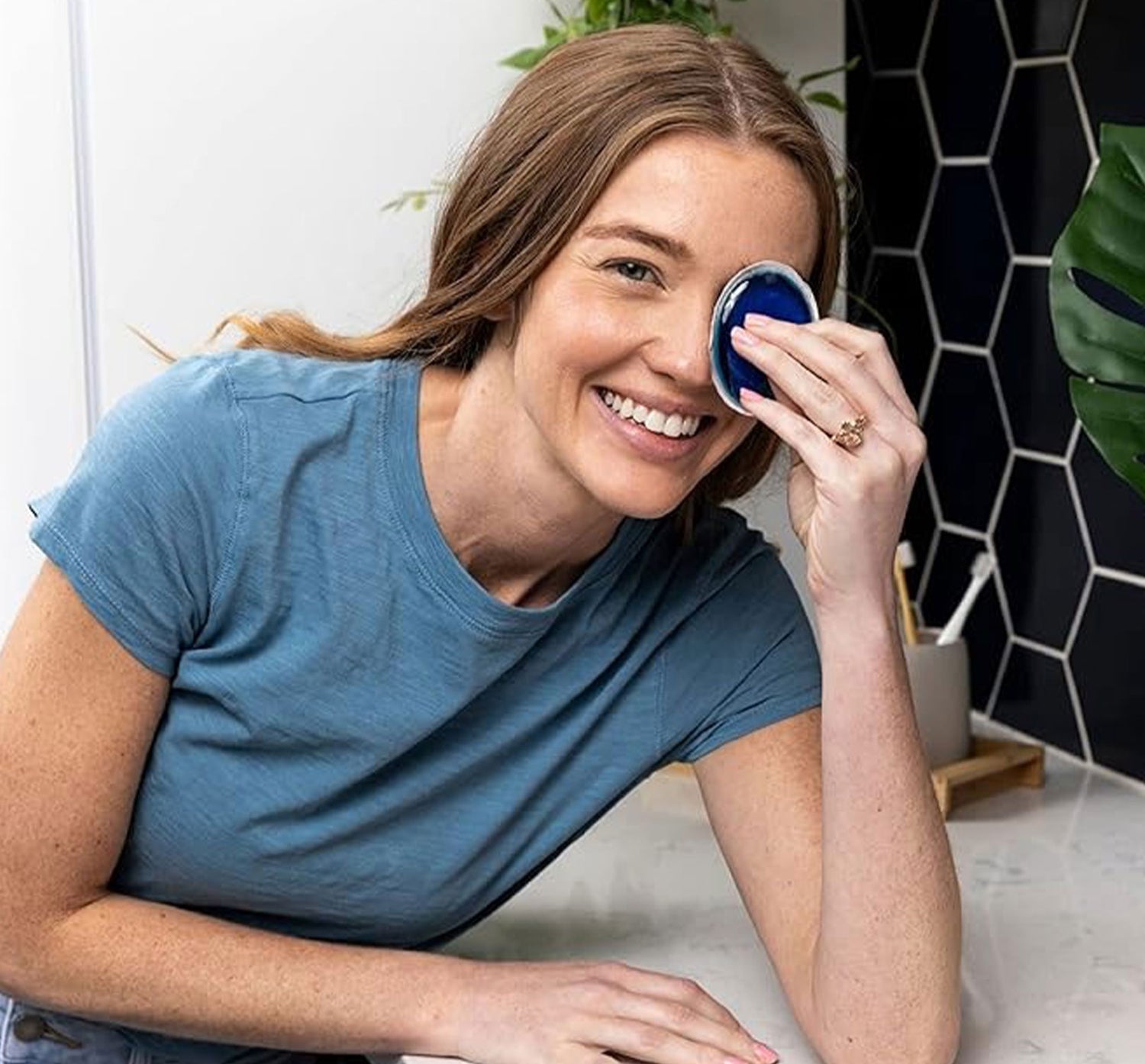 Women using Eye-Press for Stye Treatment